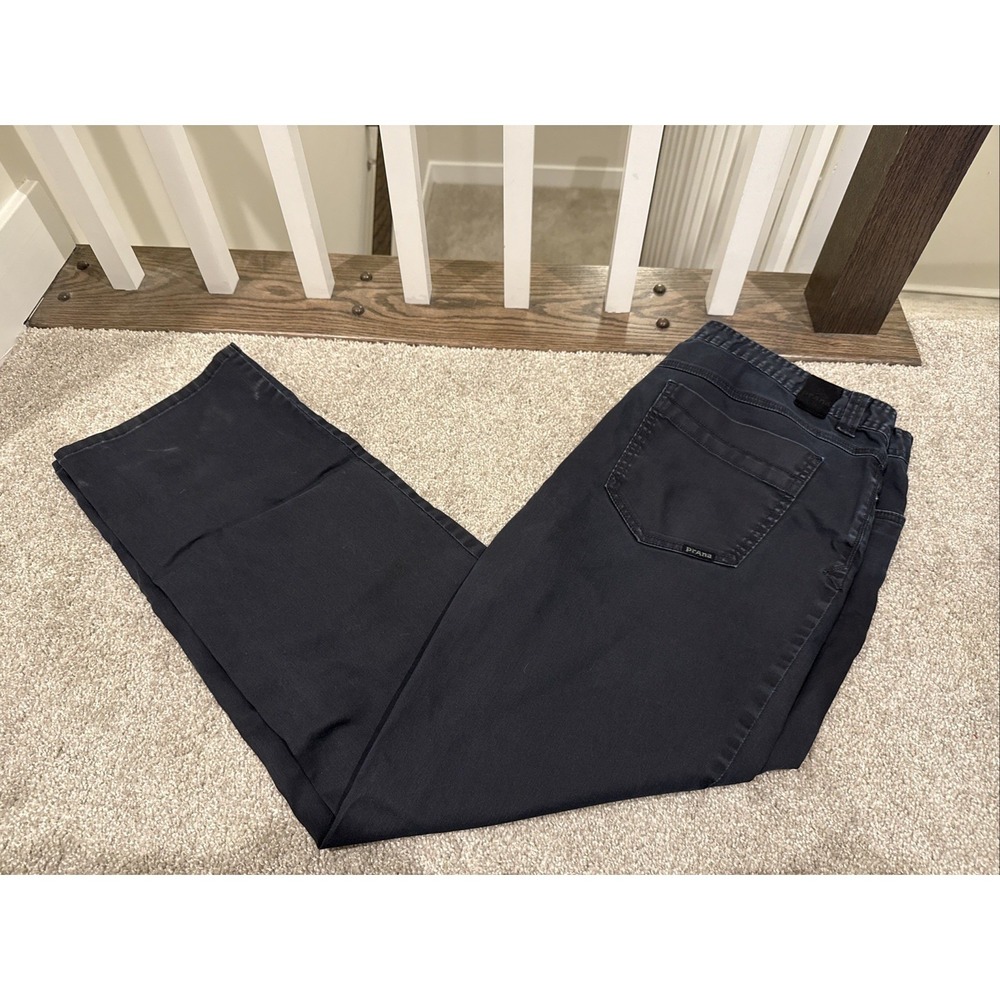 Prana Bridger Jeans Mens 38Wx34L‎ Slim Fit Pants Navy Outdoor Denim Straight Leg
